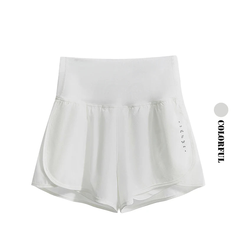 Female Short Sleeve Fitness Top and Running Shorts Sets