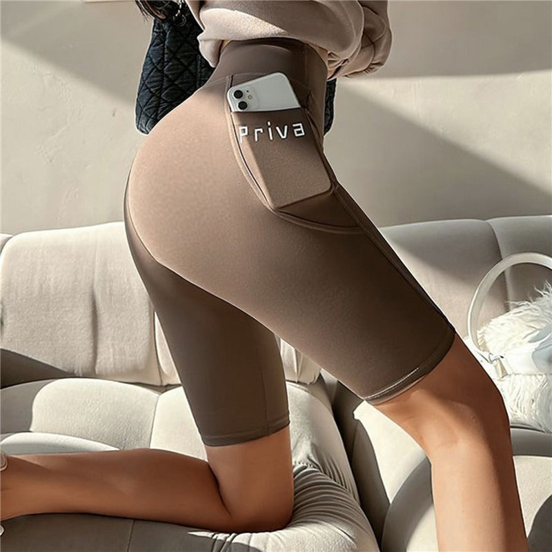 Women Yoga Sports Shorts High Waist Fitness Shorts